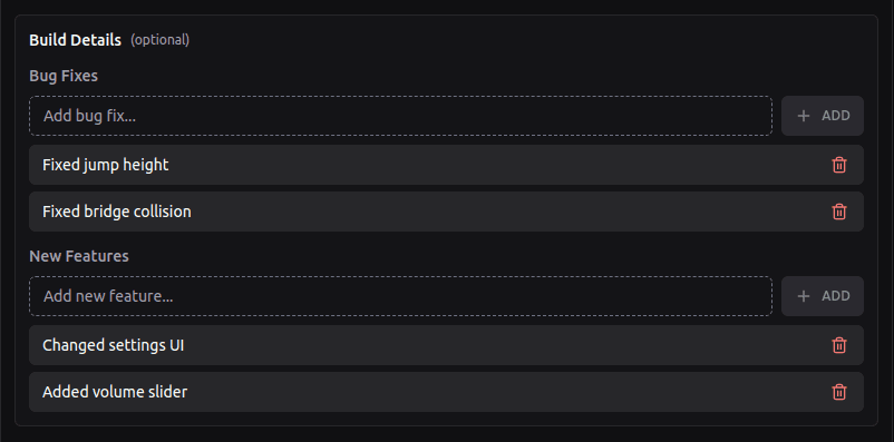 Bug Fixes and Features