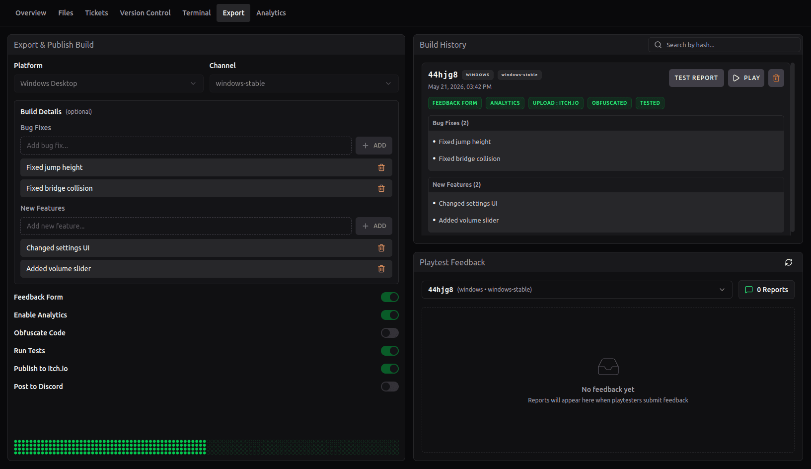 Build Pipeline Interface
